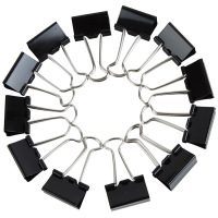 齐心(COMIX) 黑 色 长 尾票 夹 B3606 2# 41mm 12只/盒