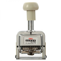 得力7508号码机8位自动打码机号码章页码机数字日期印章