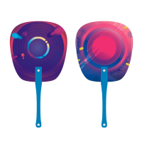 17×18cm塑料扇 SCP-5071 PP塑料扇中柄扇子[10把/包][把]