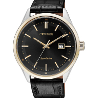 西铁城(CITIZEN)手表 光动能小牛皮带男士腕表BM7254-12E