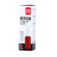 (deli) 9873l财务印章原子印油 红色原子印章油 10m