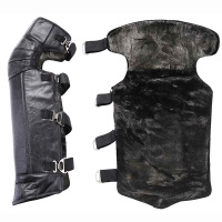 竞迈(JINGMAI) 护膝绑腿护膝 保暖男摩托车护膝防寒防风电动车护膝 长款一对