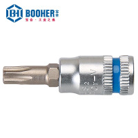 Booher23204306.3MM系列中孔花形旋具套筒T30