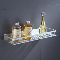 沐贝勒 免打孔太空铝合金浴室置物架 厕所洗手间架子收纳 壁挂式 免打孔 壁挂卫生间 置物架卫浴置物架