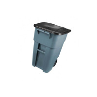 乐柏美(Rubbermaid) 可推式垃圾桶 9W2700 蓝色 189.3L