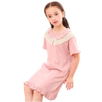 卡伴(Curbblan) 纯棉睡裙儿童夏季短袖睡裙中大童家居服公主睡裙120-170cm