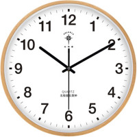 北极星(POLARIS)挂钟 静音石英钟表14英寸6439 榉木色