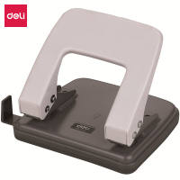 得力deli6mm可打20页两孔打孔器打孔机带标尺中号混色0102