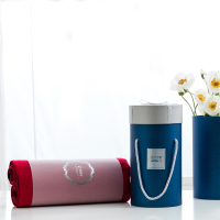 竹印象经典拉绒双色披肩围巾竹印象精品桶盒(kkl,起订量50件)