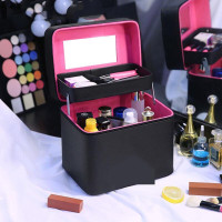 鑫缇乐 大容量旅行化妆品手提洗漱收纳化妆箱 多层化妆盒梳妆台工具箱