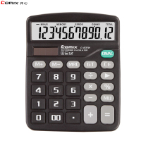 齐心 C-837H 12位中台办公经典计算器 黑色