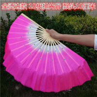 健芬欣一尺18骨舞蹈扇烫边款对扇广场秧歌跳舞扇子舞台戏剧健身