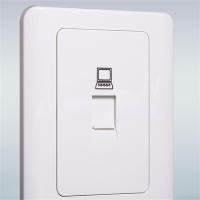 公牛(bull)开关插座远景雅白86型 超五类电脑网线 单口面板