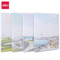 得力deli4本16k112页济州行学生大号加厚笔记本子卡通动漫款胶套日记本记事本软抄本T16112