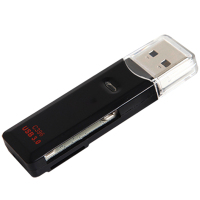 【规格：usb3.0 60*17*8.5mm】读卡器 万能读卡器 迷你二合一高速 tf卡sd卡多功能读卡器C396 川宇