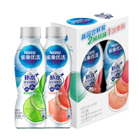 雀巢(Nestle)优活补水+含膳食纤维补充电解质运动饮料青柠/蜜桃味450ml*2 雀巢水 运动补水 功能饮料