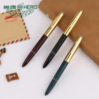 英雄(HERO)616钢笔怀旧复古老款男女中小学生书写练字办公用钢笔 0.5mm 5只装(七包服务)