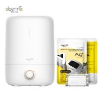 德尔玛(deerma) 加湿器F725S 5L大容量 办公室卧室家用超声波式有雾旋钮式加湿器 银离子净化版
