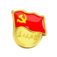 贝利祺 YC 别针款党徽 为人民服务党徽 胸章带字党徽 50个装