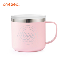 ONE2GO 马克杯冷饮保冷杯咖啡杯简约办公茶杯不锈钢马克杯桌面保温杯水杯