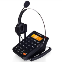 盈信 话务电话机 288 客服呼叫中心电话 黑色+含耳机