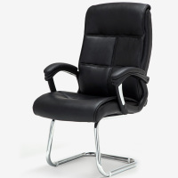 一利电脑椅 家用弓形脚 会议椅办公椅子黑色MD-005
