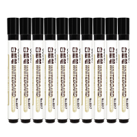 得力(deli)6817白板笔10支/盒 黑红蓝三色水性 可擦白板笔 白板书写笔色泽明亮可擦易擦 办公用品