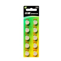 双鹿LR44/A76/AG13/L1154/357A纽扣电池适用于手表电池/体温计/计算器 10粒装
