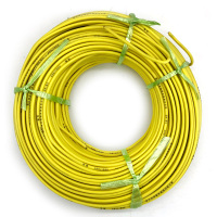 菊花 电线电缆ZR-BV25平方 国标阻燃单芯单股铜线 家装家用铜芯电线 100米 黄色