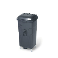 白云 BAIYUN AF07301A-GREY 脚踏式移动垃圾桶 1个