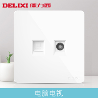 J德力西(DELIXI)CD821白 电视电脑 开关插座面板 单个装
