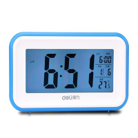 得力 （deli） 静音 夜光学生闹钟 颜色随机 8801 颜色随机