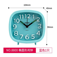 得力（deli）8800 时尚简儿童闹钟 静音懒人迷你闹钟 蓝色