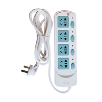 玛尼 MTS-B443 四位四开带线排插 3米(新国标-儿童保护门)