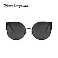 Vlianshengsuan猫眼墨镜太阳镜男女中性韩版潮墨镜潮流防紫外线