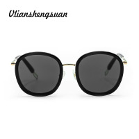 Vlianshengsuan墨镜太阳镜女韩版潮圆脸墨镜潮流防紫外线大脸眼镜