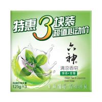 六神 清凉香皂(绿茶+甘草)特惠三块装 洗澡清香型 去味 除汗 舒爽