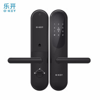 乐开(0-KEY) S31 科技黑 智能门锁指纹锁 电子密码锁防盗门锁室内家用卧室门(全国包装)