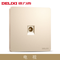 J德力西(DELIXI)CD821香槟金 电视插座 开关插座面板 单个装