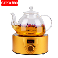 新功(SEKO) Q6A迷你电陶炉泡茶炉茶具功夫茶玻璃烧水壶 整套茶具煮茶器光波炉 不挑锅