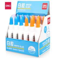 得力(deli)9070 40ML可洗学生手工DIY白胶/白胶水 12支装