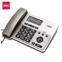 得力(deli)电话机座机 固定电话 三组亲情号一键呼叫 796 香槟金