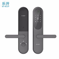 乐开(0-KEY) S31 钨金灰 智能门锁指纹锁 电子密码锁防盗门锁室内家用卧室门(全国包装)