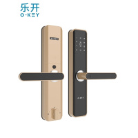 乐开(0-KEY) S11 琥珀金 智能门锁指纹锁远程报警指纹识别家用防盗门锁刷卡蓝牙密码锁(全国包装)