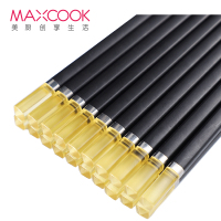 美厨(maxcook)筷子合金筷 10双装 不锈不发霉耐高温易清洗 家用酒店筷子MCPJ030