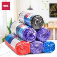 得力 加厚彩色大号垃圾袋45*55cm 一次性垃圾袋 家用办公垃圾袋