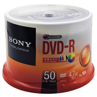 索尼(SONY) DVD-R 空白光盘 16X 4.7G 可打印系列刻录盘 50片/桶