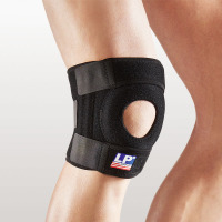 LP782膝盖护具护膝双弹簧 户外登山慢跑健身网排足篮羽毛球运动护膝