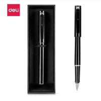 得力(deli) 发现者F明尖钢笔墨水笔 办公商务签字笔黑 S668F