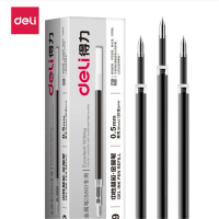 得力(deli)大容量0.5mm黑色中性笔笔芯 20支/盒 S759
